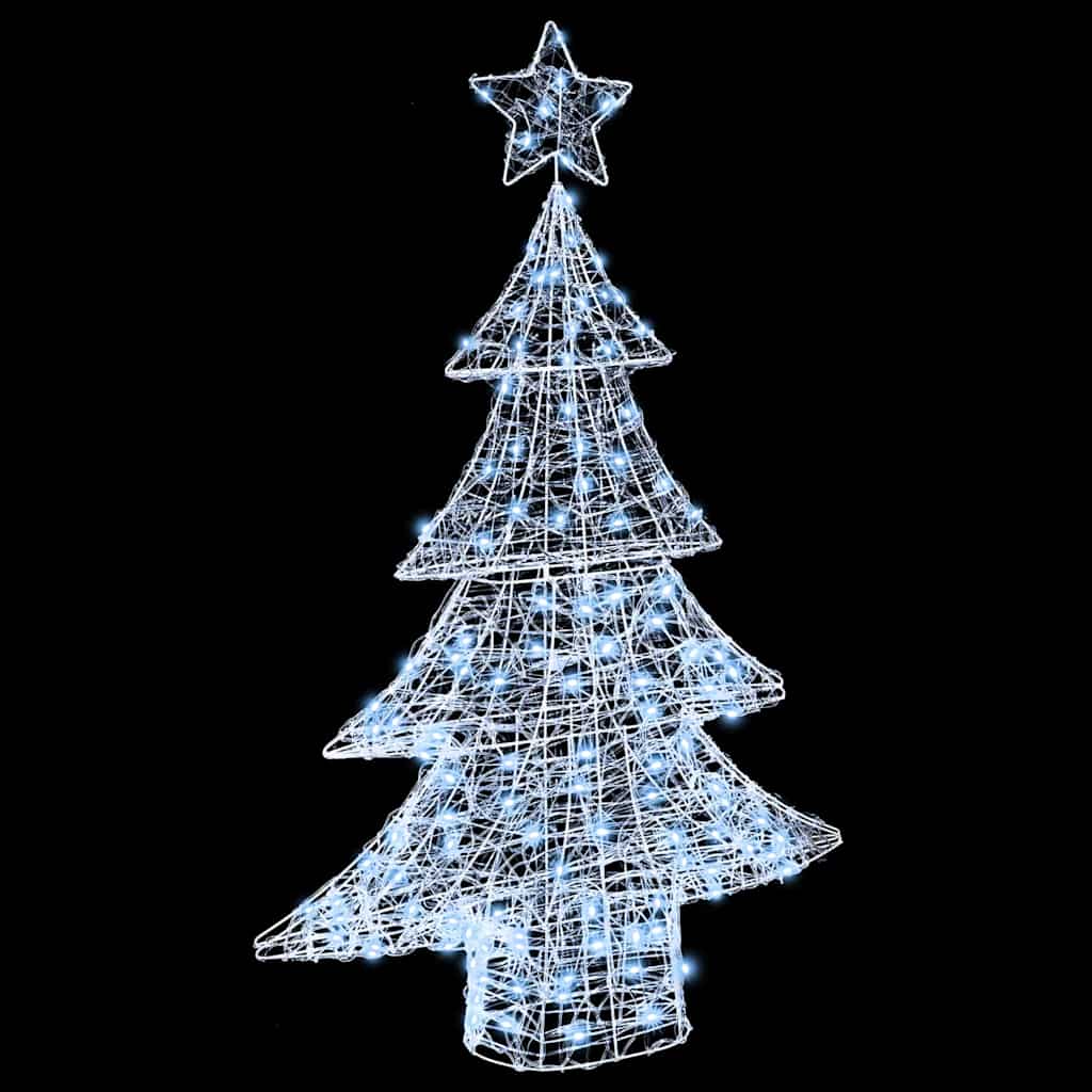 Christmas Tree with 100 Cold White LEDs 120 cm Acrylic