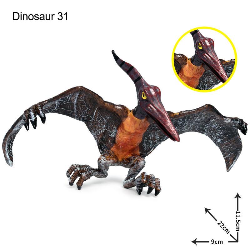 34style Prehistoric Dinosaurs World Pterodactyl Tyrannosaurus Animals Model Action Figures PVC Dinosaur Mouth Can Open and Close For Kids Gift