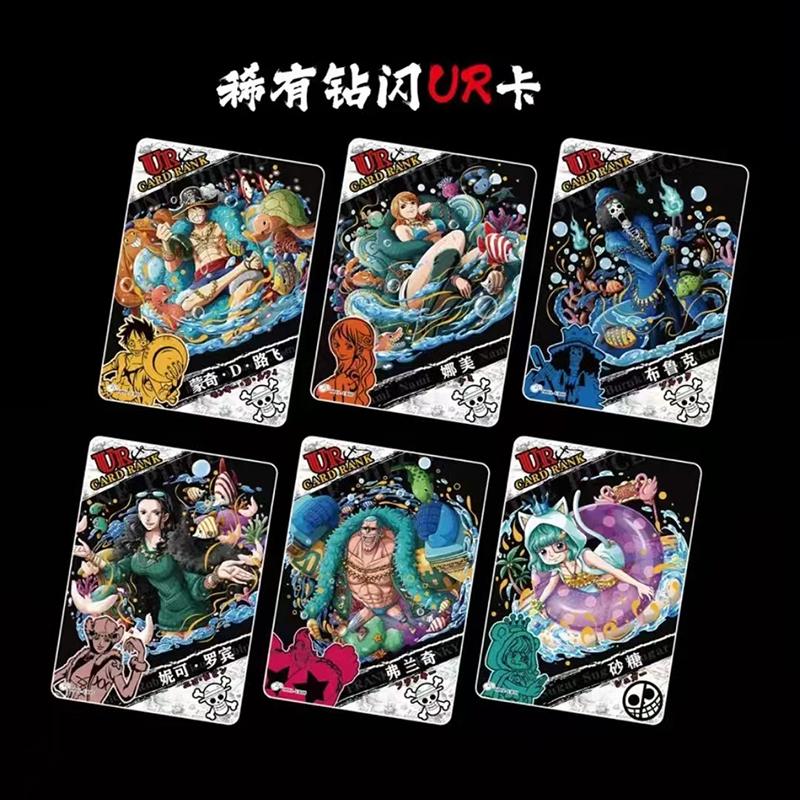 One Piece Treasure Chest Collection Exclusive UR Rare Straw Hat Pirates Cards, Ideal Gift for One Piece Anime Fans Hobbyists