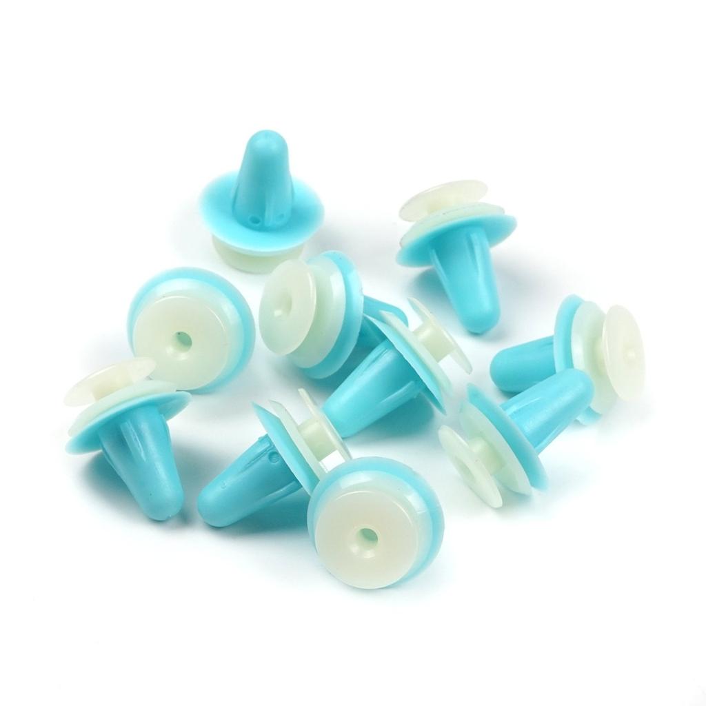 10 Pieces Door Panel Retainer; Blue and White Colour for Isuzu: 8942264920; Mazda: 9927-40-825; Toyota: 67771-01010, 67771-12010