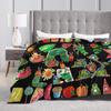 The Very Hungry For Caterpillar Blankets  Soft Funny Plush Throw Blanket For Students Bedroom Flannel Bedspread Bed Cover