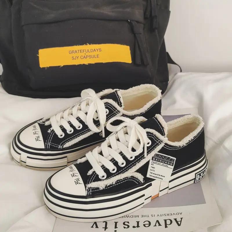 Male Slipper Summer Half Men's Shoe Mules Canvas Pvc Trend 2024 Slides Y2k Elegant With Korean Style Comfortable Fun Sale Style