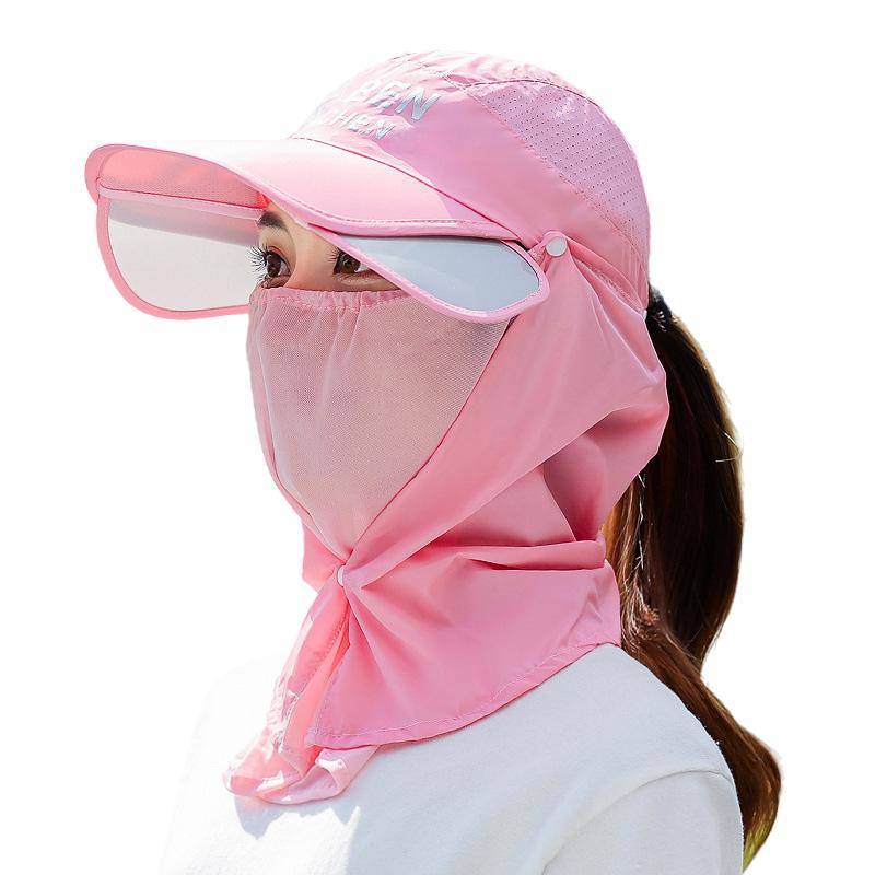 1 шт. солнцезащитная шляпа с защитой от ультрафиолета, спортивные шапки, быстросохнущая защитная маска для лица, полностью покрывающая солнцезащитную кепку для вождения, летняя мода