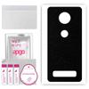 apgo Protective Skin Sticker for the Back Compatible with Motorola Moto Z4, Wrap Film, Foil, Vinyl - Pattern Matte Black