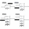Multi-Tier Corner Storage Rack Large Capacity with Wheels Mobile Storage Rack Detachable Tiers Triangle Bathroom Storage Rack