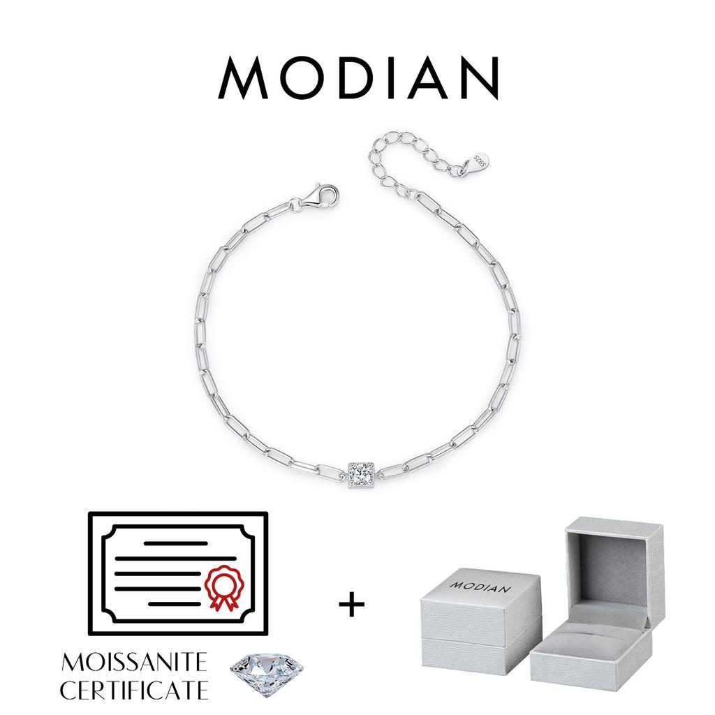 MODIAN Clear D Moissanite Bracelet 0.3 Carat Lab Diamond 925 Silver Elegant Bracelet For Women Fine Jewelry