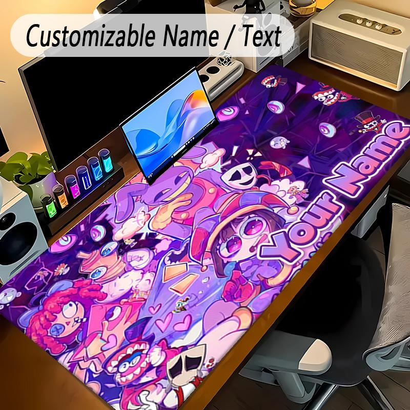 Large Mouse PadThe Amazing Digital Circus Custom Name Text Personalized Desk Mat Non Slip Gaming Pad