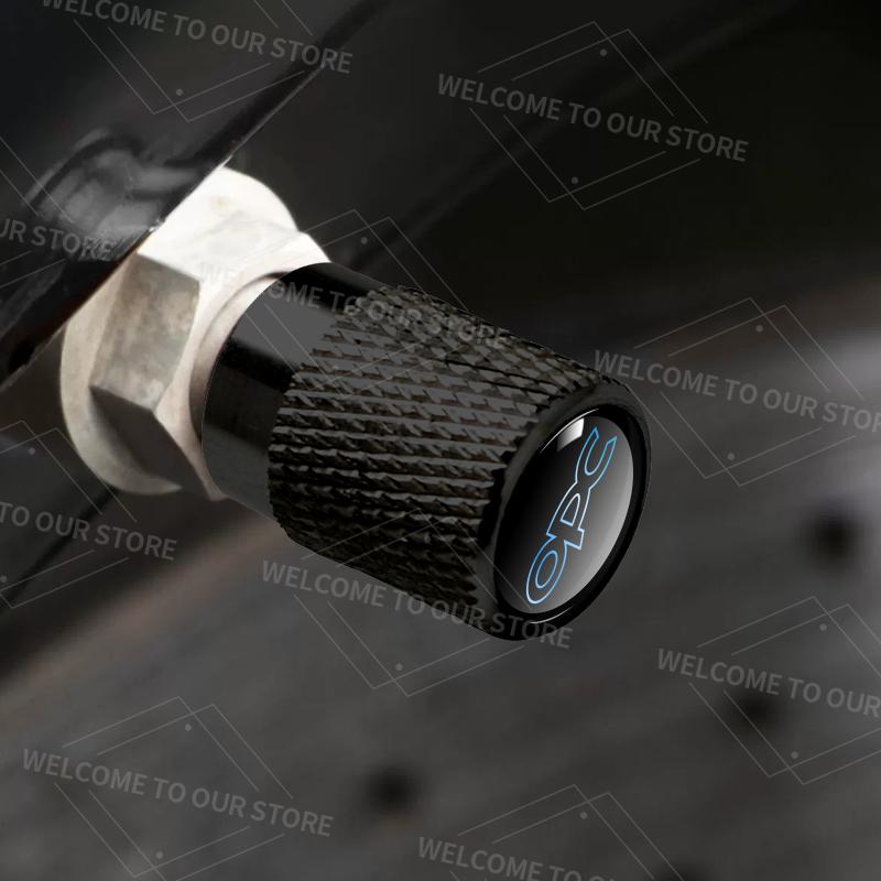 4pcs/1set For Opel OPC LINE Logo Mokka Antara Insignia VXR GSI GS GTC Car Valve Caps Wheel Tires Air Tyre Stem Protective Cover j111