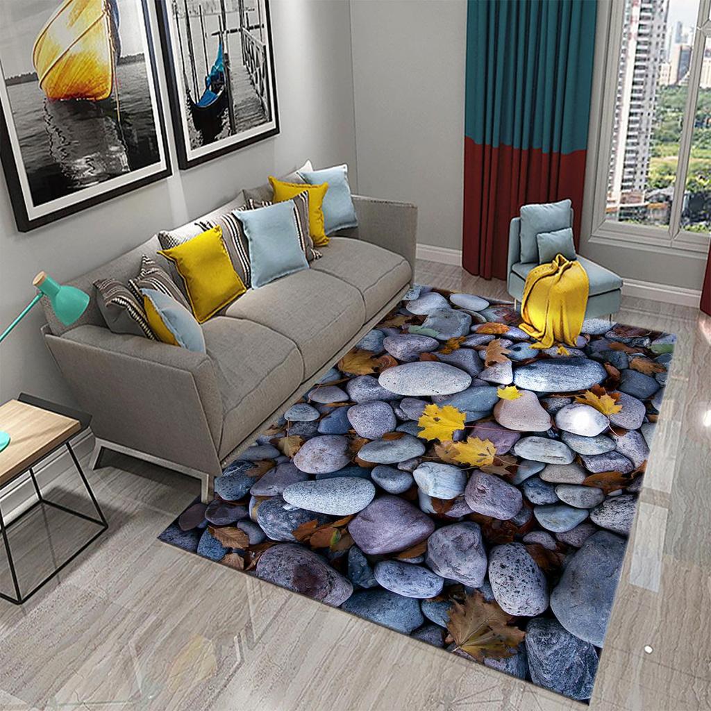 3D простые каменные ковры для кухни, ванной, гостиной, спальни, комнаты подростка, декоративный ковер, противоскользящие коврики для входа