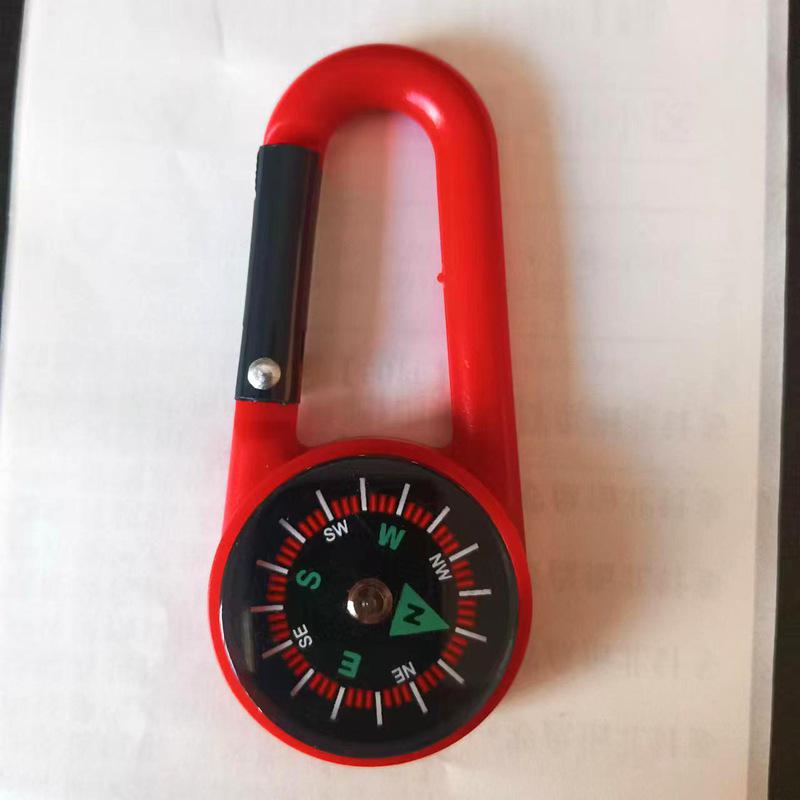 Портативный многофункциональный компас для походов с карабином