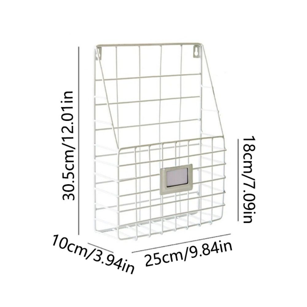 Metal Mesh Magazine File Holder Easy To Install Foyer Storage Shelf Hanging Document Rack  Office