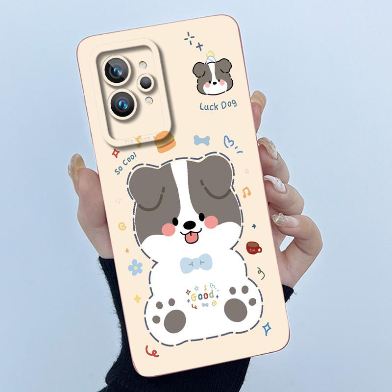 For Realme GT 2 Pro Phone Case Cute Panda Girl Cats Liquid Silicone Camera Protection Back Cover For Realme GT2 Pro GT2Pro Funda