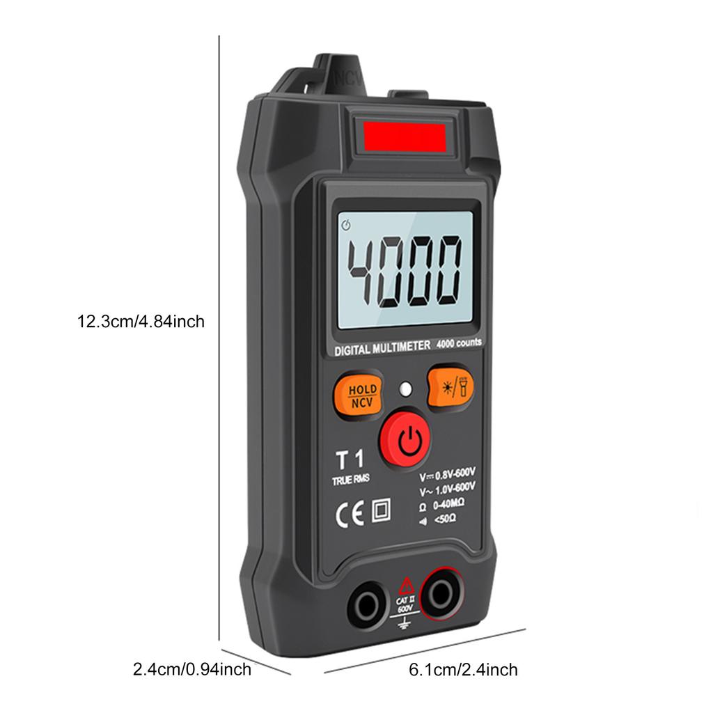 Digital Multimeter Auto Ranging 4000 Counts NCV Voltage Tester with 3.2 Inch LCD Screen, Flashlight and Auto Shutoff