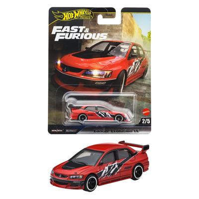 Hot Wheels Форсаж Lancer Evolution IX Транспортное средство Возраст 3+ и Игрушка, Красный, JBM02,