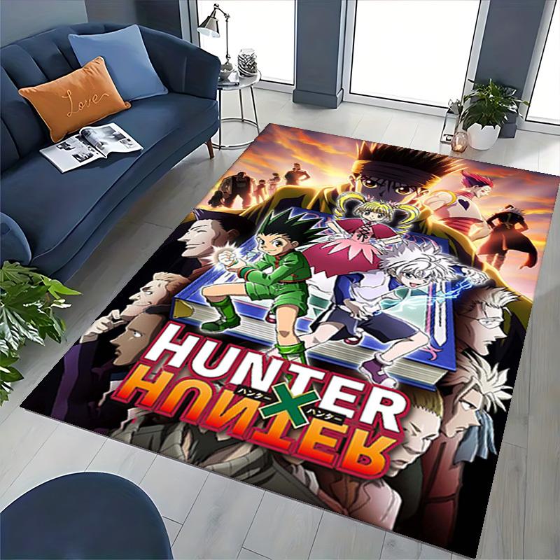 1 шт. Коврик для офисного кресла с персонажами аниме Hunter x Hunter - Противоскользящий ковер для стола, Декор в тематике аниме, Идея подарка для фанатов.U029