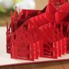 3D Стерео Креативность Часовня Башня Бумажный Силуэт День Рождения Подарочная Открытка Посткарточка