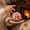 Рождественская булочка-пищалка с пароваркой, Мягкая сенсорная игрушка-антистресс, Милые забавные подарки в чулки, Медленно поднимающаяся, ТПР, с блестками,
