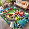 Ben 10 Cartoon Print Rug, Washable Floor Carpet, For Entryway Dorm Laundry Room Office Study, Home Decor Birthday Christmas Gift