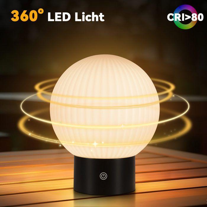 Lampe de table LED NETTLIFE Tactile Rechargeable Intensité variable