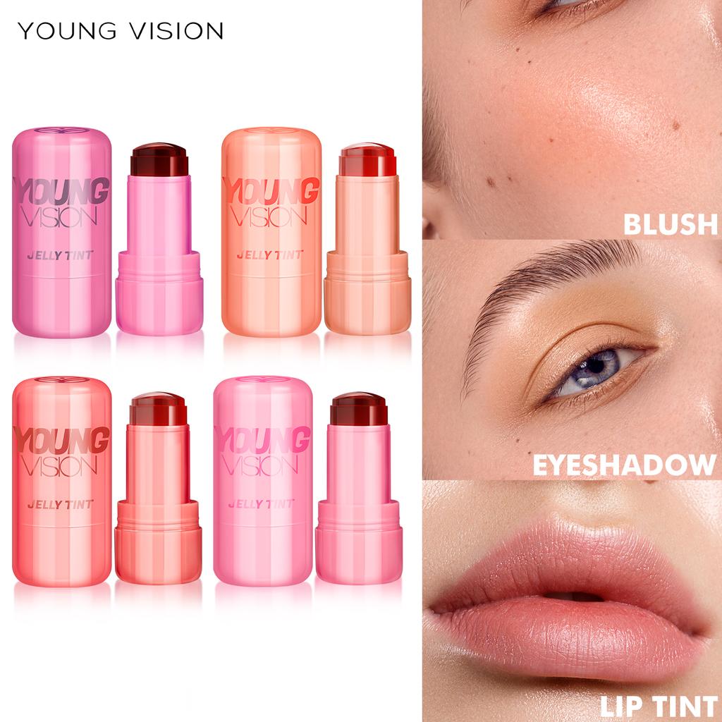 YOUNG VISION 4-цветный набор желейных румян Dye Lipstick Set Lip and Cheek Toning Blush Stick
