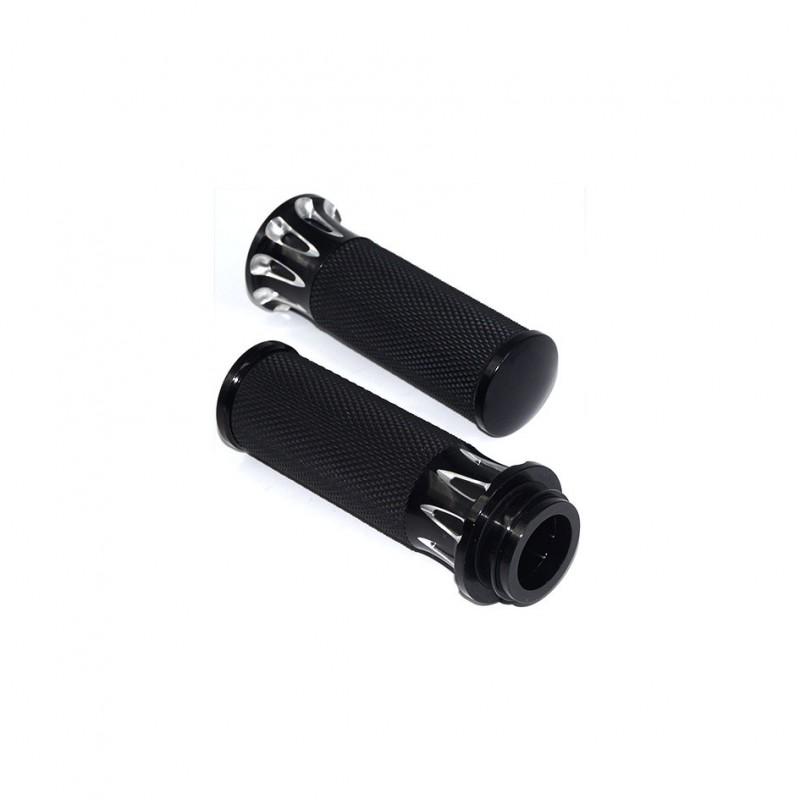 Aluminum Handlebar Grips With Electronic Throttle Harley Softail Street Bob Breakout Road King Glide