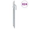 VidaXL Tent Pegs 24pcs V-shaped 17cm Ø20mm Galvanized Steel, Ground Stake, Ground Anchor, Camping Peg 4009351