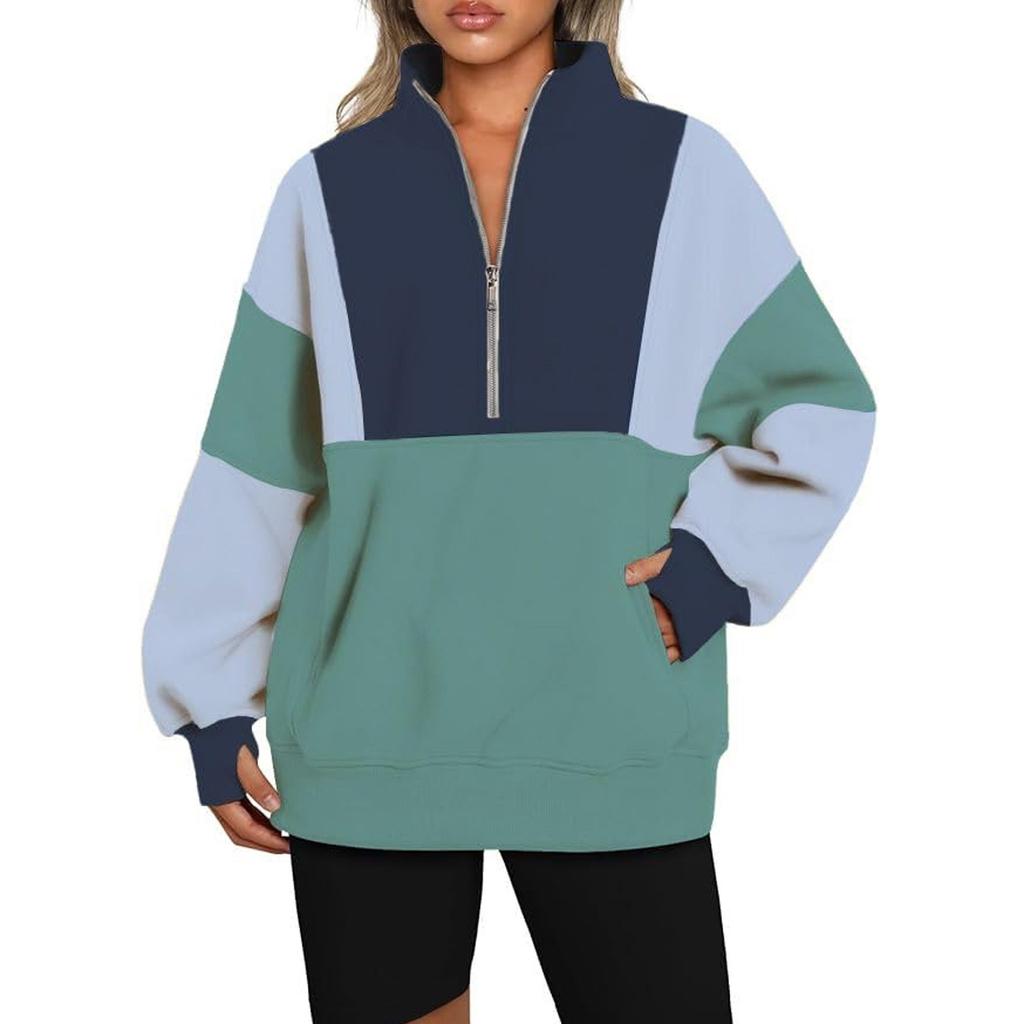 Женские толстовки, пуловеры с длинным рукавом, толстовки с капюшоном и застежкой-молнией на половину длины, топы, осенняя одежда