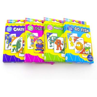 BAZIC Ассорти карточных игр Набор настольных игр с цифрами и картинками для развивающего веселья и семейного развлечения Включает Go Fish Monster M