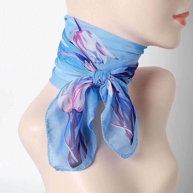 65 см квадратный шарф Baotou женский весенне-летний шифоновый набивной тонкий хлопковый шарф универсальный декоративный шарф-повязка для волос