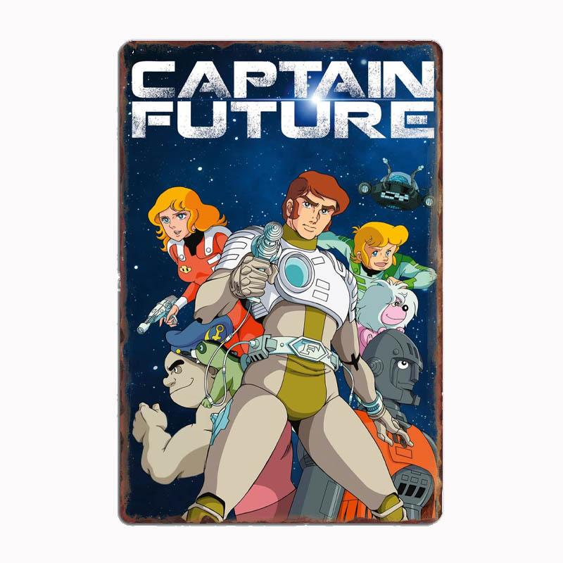 Vintage Captain Future Crew 1 Metal Sign Mural Painting Cinema Living Room Cinema Funny Tin Poster Retro Man Cave Home Tavern
