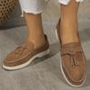 New Women Casual Flat Shoes Brand Trend Platform Suede Loafers Shoes Sport Ladies Walking Non Slip Chaussure Single Shoes