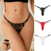 Ladies' Lace Thong Embroidered With Fine Straps, Seamless Low Waisted Underwear