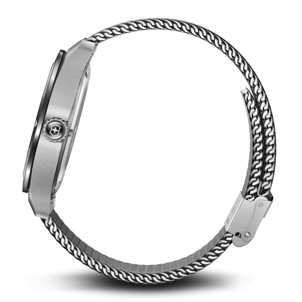 Victorinox SWISS ARMY Аналоговые Кварцевые Черный Сетчатый Корпус из Нержавеющей Стали Сменный Бренд Черный 242043 Мужские Часы, Водонепроницаемые, Механизм, Циферблат,