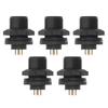 5Pcs E7 Threaded Plate Mount Pin Type Aviation Connector 4 Core 20AWG IP67 Waterproof Electrical