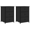 VidaXL Bedside Tables 2 Pcs Black 40x36x60 Cm Engineered Wood 825994