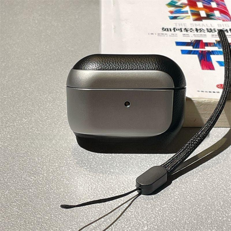 Чехол для наушников Airpods3/4/Pro/Pro2 из посеребренной кожи, устойчивый к падениям, износостойкий, прочный, креативный защитный чехол для AirPods
