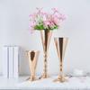 Новая железная ваза для цветов Европейские золотые металлические вазы Изысканный подсвечник для дома