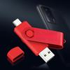 OLOEY 128 ГБ OTG Металлический USB-флеш-накопитель с откидной крышкой