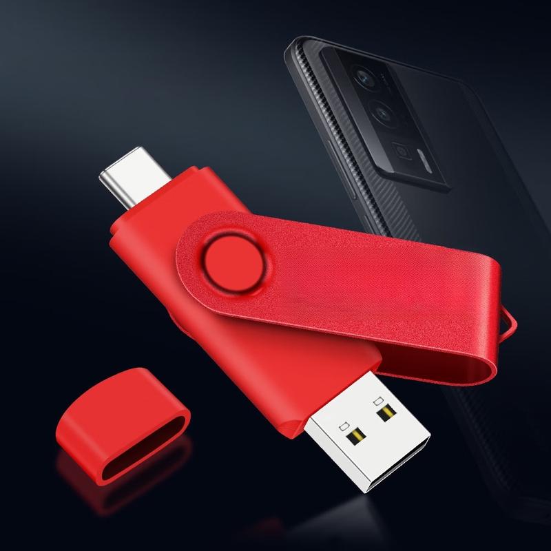 OLOEY 128 ГБ OTG Металлический USB-флеш-накопитель с откидной крышкой