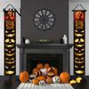 Party Hanging Decoration Halloween Porch Sign Banner, Pumpkin Ghost Awning Wall Eye-catching Door Backdrop Decoration, Front Wreath Banner Yard