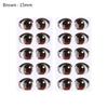 10 Pairs Multi Styles Cartoon Crystal Eyes Brown/Blue Cute Eyes Stickers Boy Anime Figurine Doll Face Organ Diy Doll Accessories
