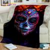 Horror Skull Girl Dead Gothic Undead Female Blanket,Soft Throw Blanket for Home Bedroom Bed Sofa Picnic Travel Cover Blanket Kid