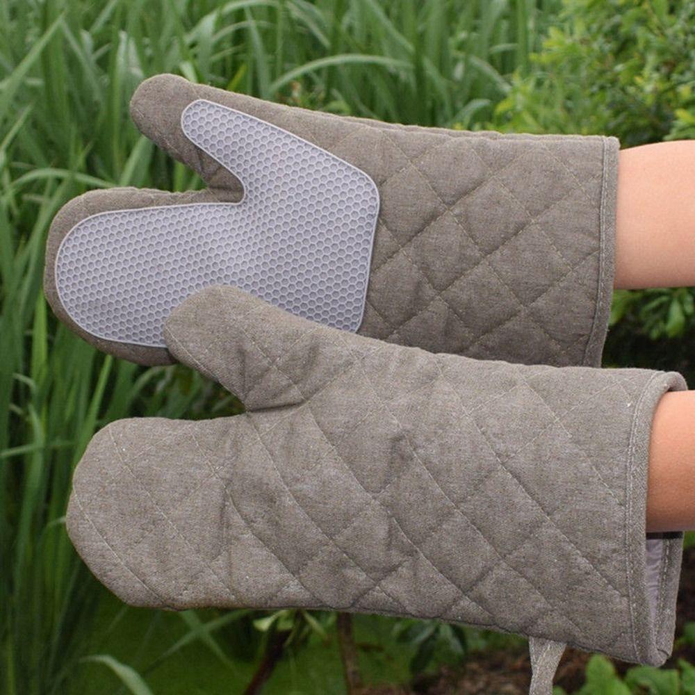 1 Pairs Silicone Oven Mitts Insulation Gloves Kitchen Cooking Supplies Tools