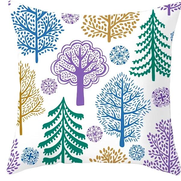 Рождественское украшение Наволочка для дивана Гостиной Наволочка для подушки % Полиэстер Многоразовая Наволочка Прямая доставка