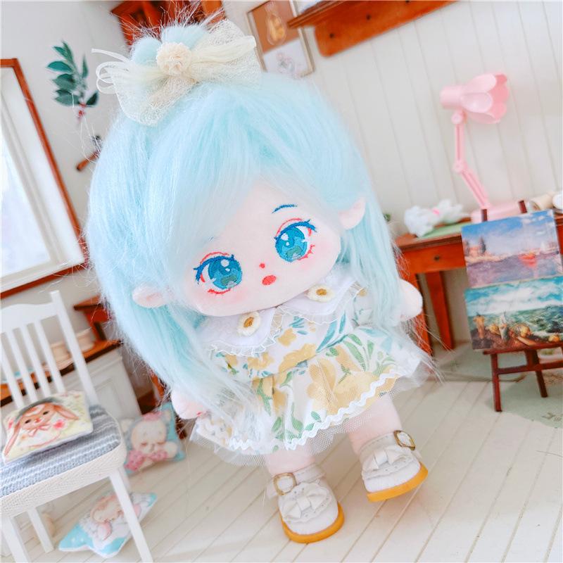 20 см хлопковая кукла с синими волосами Baby Friends Idol Star Dolls милые мягкие плюшевые игрушки куклы плюшевые игрушки фанаты коллекция подарков