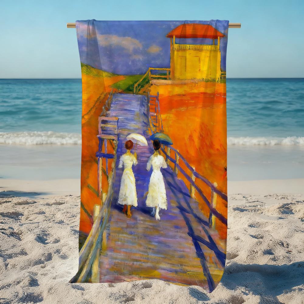 George art B-bellows Towel Large Quick-Drying Microfiber soft Beach Towel for Travel Fitness Sauna Bathing Camping