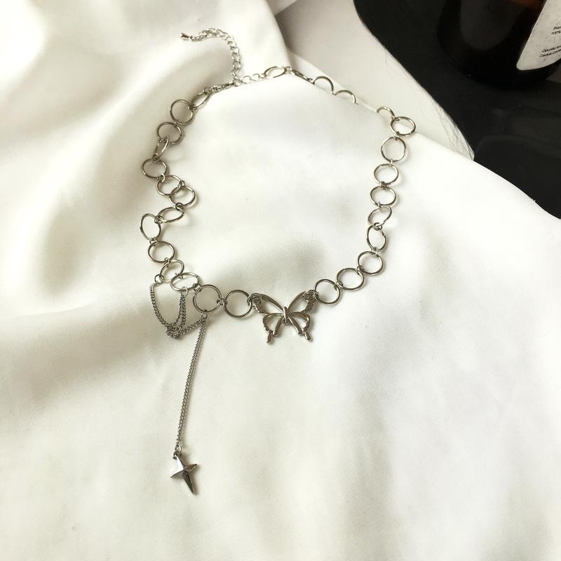 Ожерелье-чокер с кисточками и сердцем, женское серебряное ожерелье-цепочка на шею, ювелирные изделия