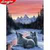 Diamond Painting Wolf Winter Snow Animal Diamond Embroidery Full Square Mosaic