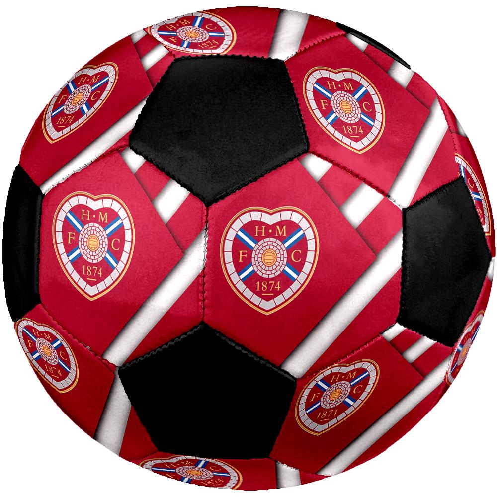 SIZE 5 Heart of Midlothian FC Soccer Ball Colorful All Ages Machine Stitched PVC Competition Ready Durable High-Bounce