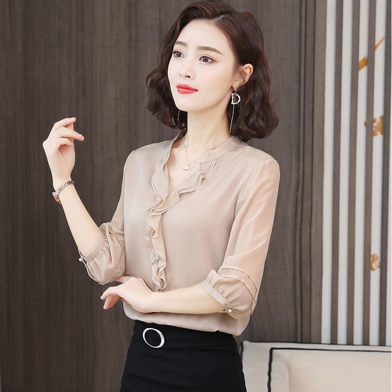 Shirt Women's Fashion Small Shirt Middle Age Loose Thin Medium Sleeve Top Women's Shirt Fashion